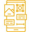Logo diseño ux amarillo